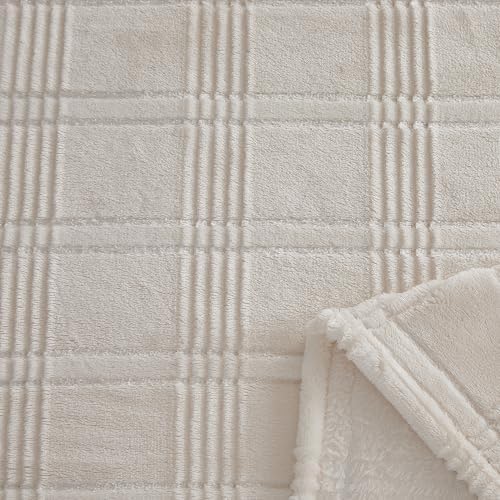 Oversized King Fleece Blanket 120x138 Inches, Seamless Soft Cozy 3D