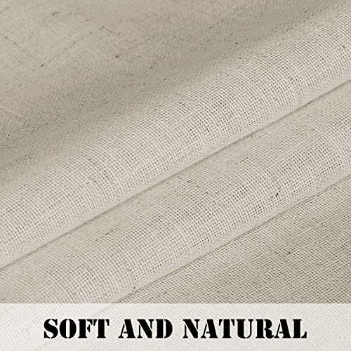 H.VERSAILTEX Angora Flax Linen Curtains 84 Inch Length for Bedroom 2