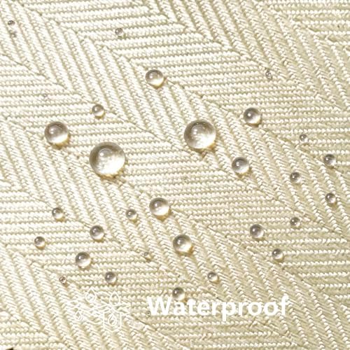 All Smiles Cream Outdoor Waterproof Throw Pillow Covers 18x18 2pcs