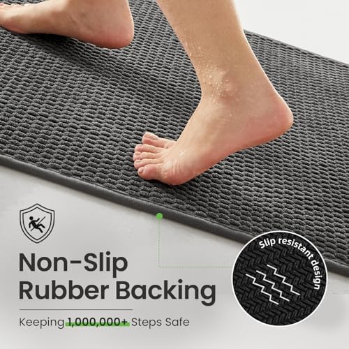 TYUU Bath Mat Set 2 Piece, Bathroom Rugs Non Slip Washable & Toilet
