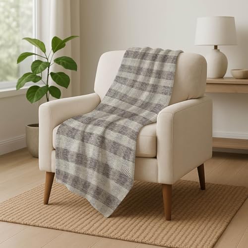 Addison Rugs ASB924 Taupe 50" x 70" Oversized Sherpa Throw Blanket