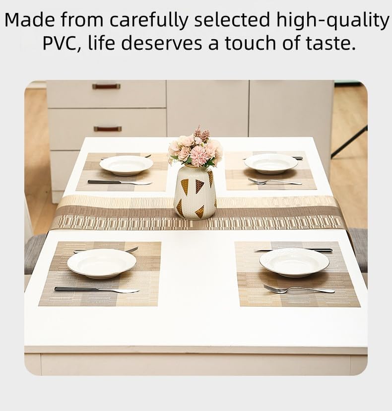 Table Placemats 10 Piece Pack of PVC Woven Gradient Placemats 30 *
