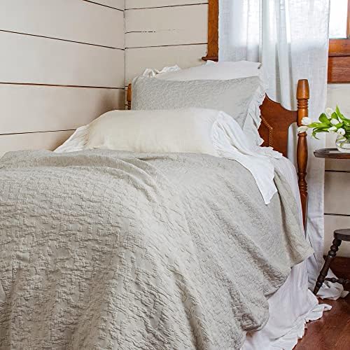HiEnd Accents Porto Matelassé 2 Piece Twin Light Taupe Duvet Cover Set
