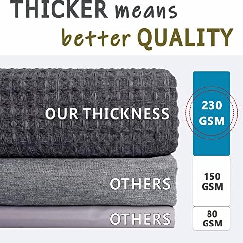 Grey Waffle Shower Curtain: 78 Inch Gray Textured Heavy Duty Fabric