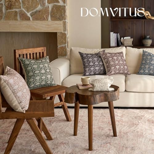 DOMVITUS Floral Pillow Covers 20x20 Decorative Throw Pillow Covers