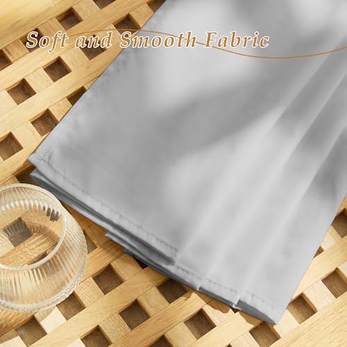 RYB HOME Grey Sheer Curtains for Nursery Home Office, Non See Through