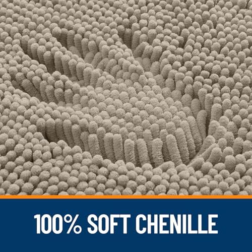 OLANLY Bathroom Rugs 30x20, Extra Soft Absorbent Chenille Bath Rugs