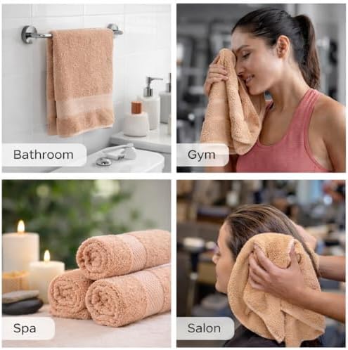 Hand Towel Set of 2 for Bathroom 100% Ring Spun Cotton, 16 x 28 inches