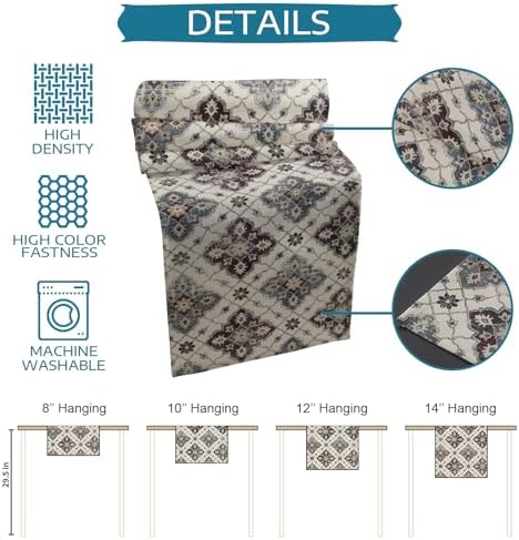 Classic Boho Table Runner and Placemats for Dining Table, Burlap