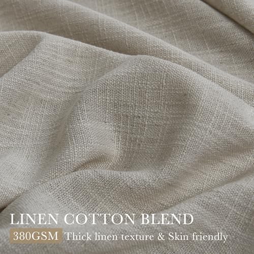PONY DANCE Cotton Linen Pinch Pleated Curtain 108 inch long for Living