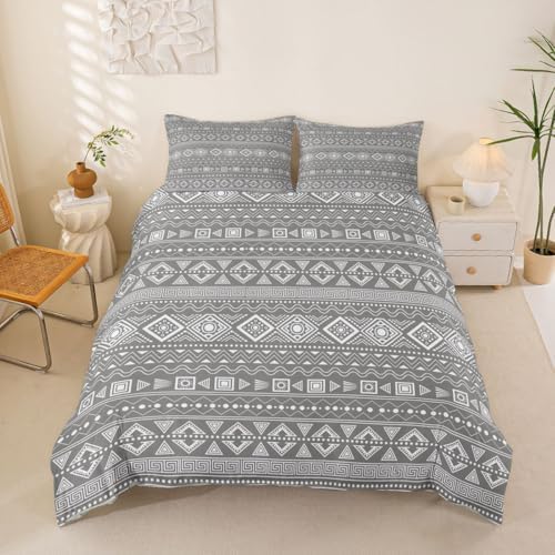 Feelyou Boho Duvet Cover Full Size Bohemian Aztec Comforter Cover for