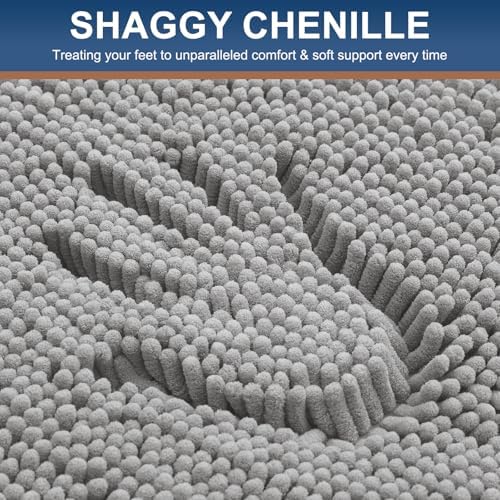 Smiry Bathroom Rugs 59X20, Luxury Chenille Extra Soft Absorbent Bath