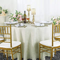 90 Inch Round Marquis Jacquard Damask Polyester Tablecloths Table