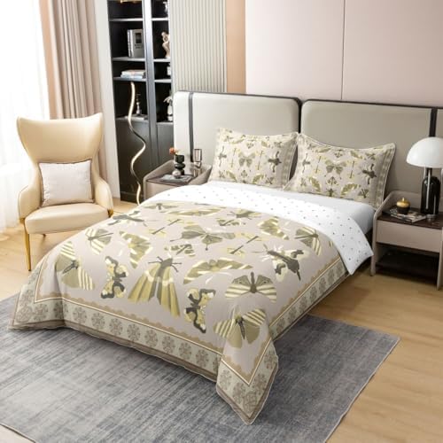 Erosebridal Butterfly 100% Cotton Bedding Set Queen Bohemian Floral