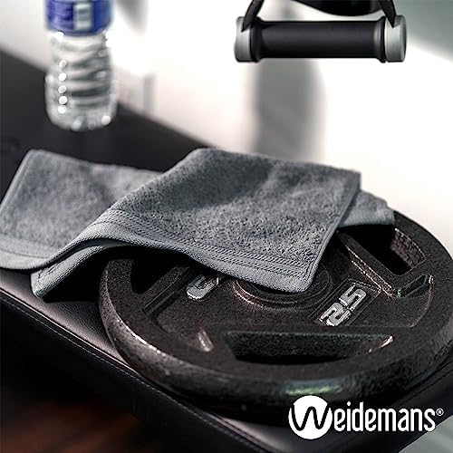 100% Cotton Washcloths Set 13” x 13” | Dark Grey Towels | Set of 6