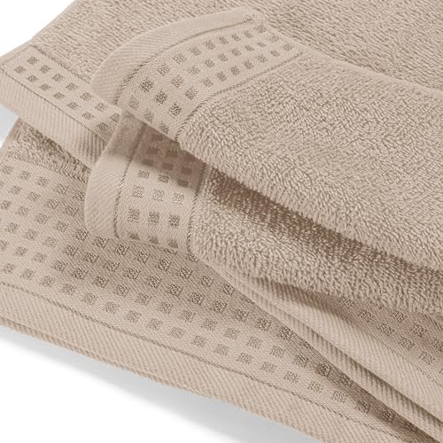 GLAMBURG Ultra Soft 3 Pack Cotton Towel Set, Contains a Bath Towel