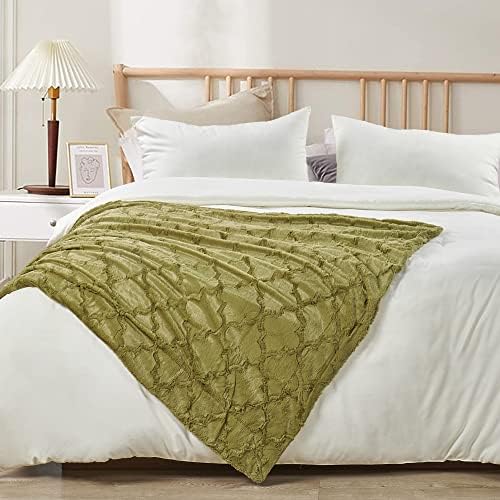 Home Soft Things Brushed Faux Fur Throw with Sherpa Backing, 60" x