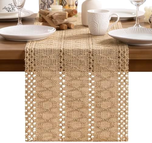 MLMW Boho Table Runner 36 inches Small Coffee Table Runner Rustic