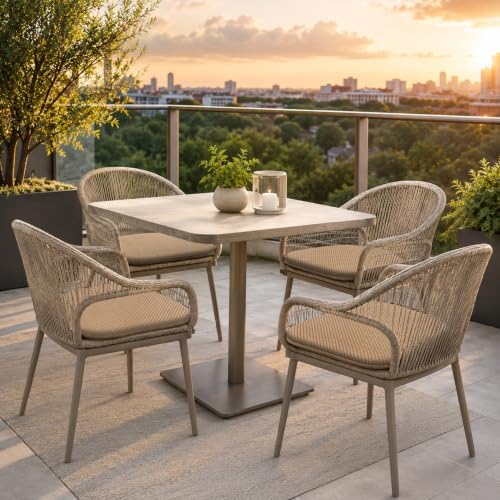 Khaki Outdoor Seat Cushions Memory Foam Patio Chair Cushion,17x15