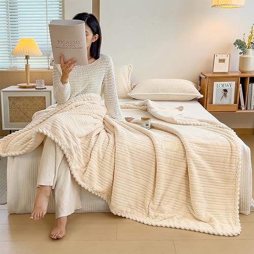 Sherpa Fleece Throw Blanket,Super Soft Throw Blanket Coral,Plush Fuzzy