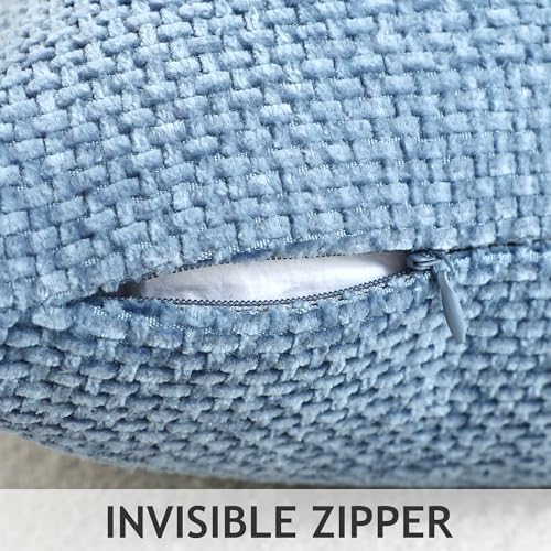 Stellhome Pack of 2 Chenille Neutral Decorative Throw Pillow Covers