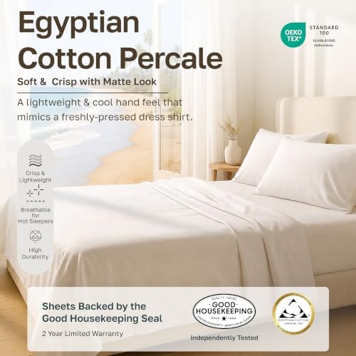 California Design Den 100% Egyptian Cotton Deep Pocket Full Size