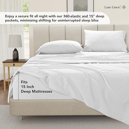 LANE LINEN Twin Bed Sheets – Long-Staple 100% Cotton Sheet Set
