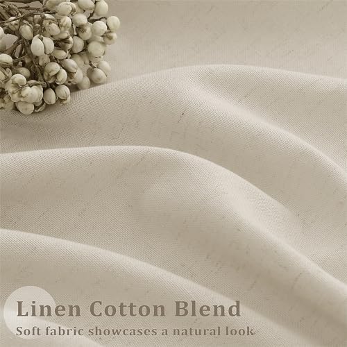 Greige Linen Curtains 96 Inches Long Memory Trained Pinch Pleated