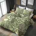 Fern Botanical Duvet Cover King Size, Soft Microfiber