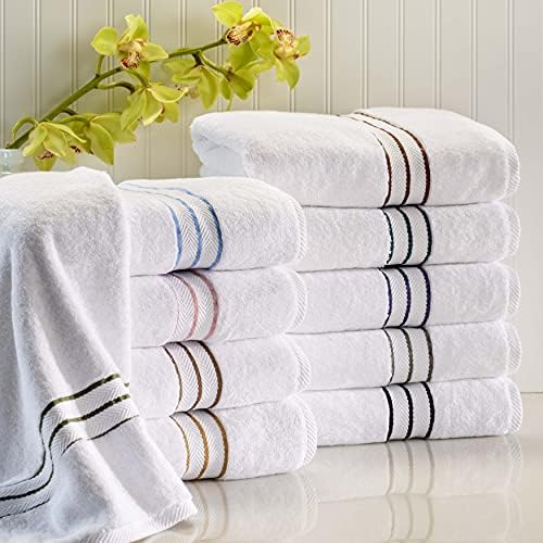 SUPERIOR Hotel Turkish Cotton 4 Piece Bath Towel Set, Ultra Plush Spa