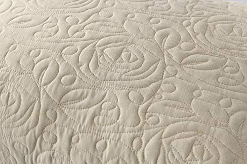 MarCielo 2-Piece Embroidered Pillow Shams, Decorative Microfiber