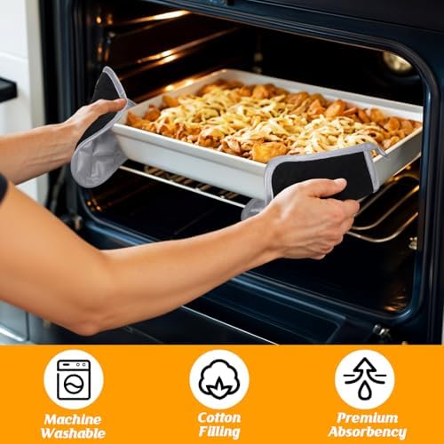 24 Pcs Cotton Pot Holders for Kitchen Heat Resistant, 7 x 7 Inch Pot