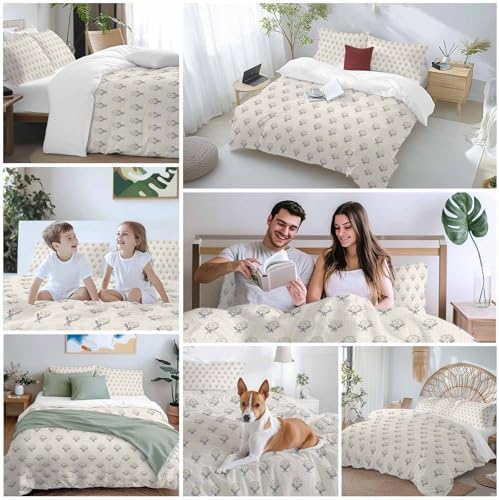 3 Piece Bohemia Duvet Cover Set Full Size,Microfiber Comforter/Quilt