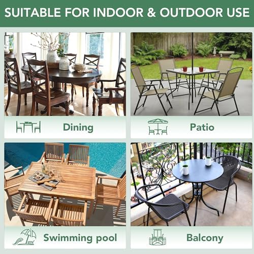 Summsun Outdoor Chair Cushions Set of 4: Water Resistant Seat Cushion