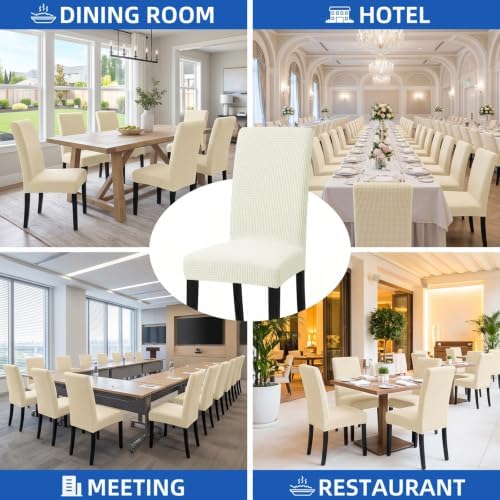 YEMYHOM Dining Chair Covers Set of 6, Stretch Parsons Chair