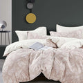 ALEISSEL 100% Natural Cotton 3pcs Queen Duvet Cover Sets - Blush Beige