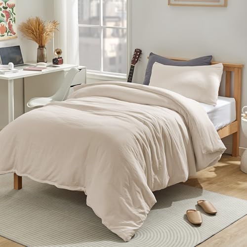 SLEEP ZONE Duvet Cover Twin/Twin XL Size, Stone Washed, Soft and