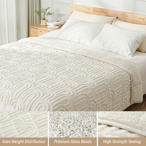 Wemore Soft Weighted Blanket for Adults 48" x 72" 12 lbs Twin Size