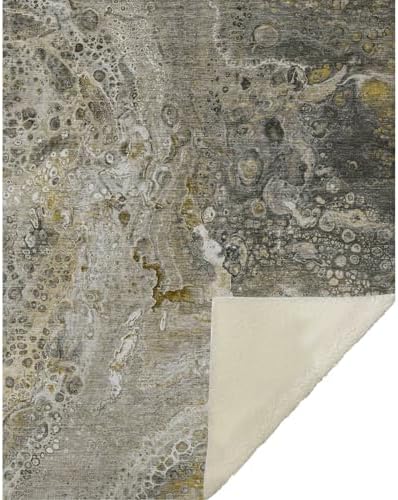 Addison Rugs ASB588 Taupe 50" x 70" Oversized Sherpa Throw Blanket