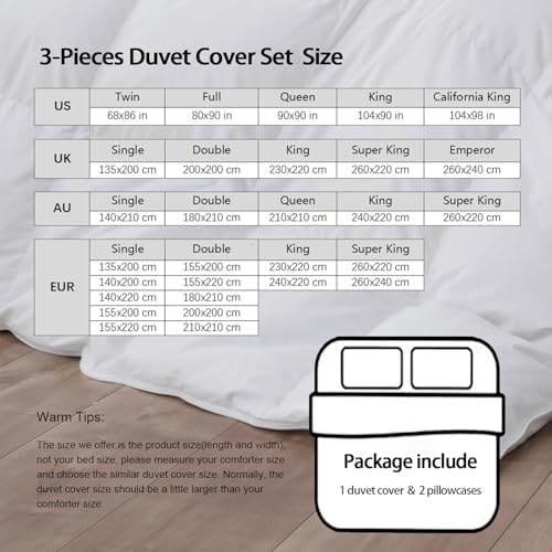 Mist Mountain Bedding Set 3 Pieces Cute Birds Flowers Beige Gray Duvet