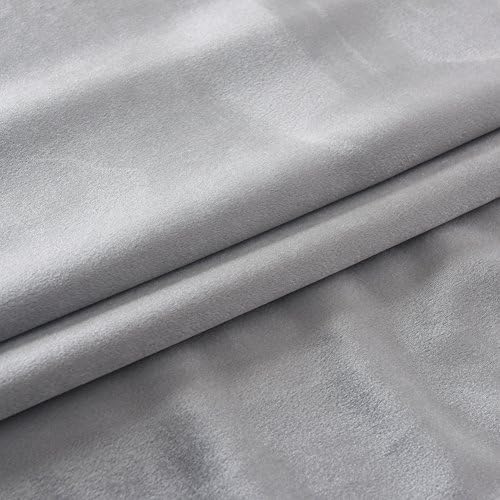 Cherry Home Super Soft Luxury Room Darkening Velvet Silver Gray