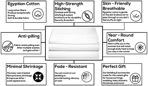 Kamas 1PC Oversize Flat/Top Sheet 100% Egyptian Cotton Fabric 1000 TC