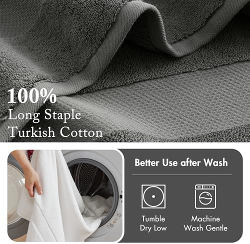 Madison Park 100% Turkish Cotton 600 GSM Bath Towel Set, 6 Piece