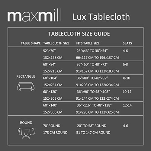 maxmill Lux Faux Linen Tablecloth with Slubby Yarn Textured Weaves