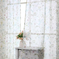 OWENIE Floral Sheer Curtains for Bedroom Living Room 63 Inch Length 2