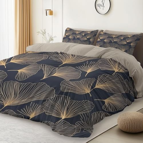 Light Gray Duvet Cover King Size, Reversible Duvet Cover Set with