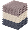 Homaxy 100% Cotton Waffle Weave Kitchen Dish Cloths, 9-Pack, Mixed