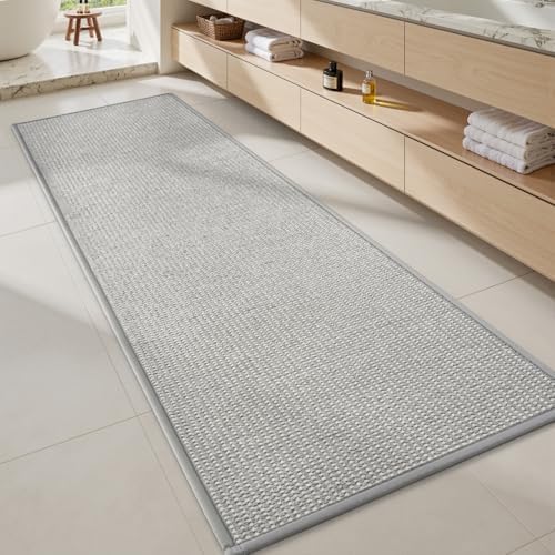 MontVoo Bathroom Runner Rugs,Chenille Absorbent Bath Mat Runner Quick