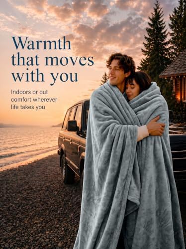 Utopia Bedding Soft Fleece Bed Blanket Queen Size Ash Grey