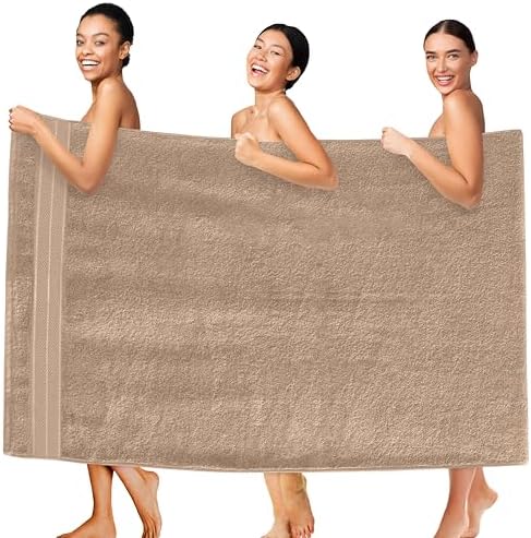 Elegant Comfort Three Line Popcorn Extra Large Luxury Bath Towel - 40"